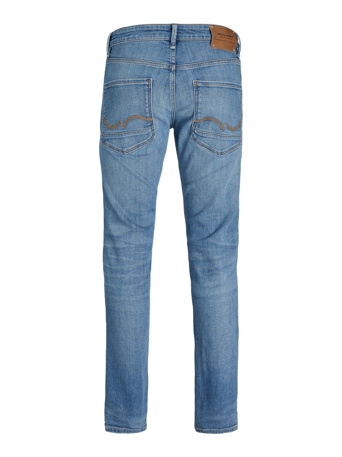 Jack & Jones liam skinny jeans in mid blue | ASOS